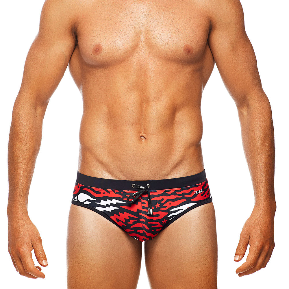 Rebel Black Binds Lo Rise Swim Brief